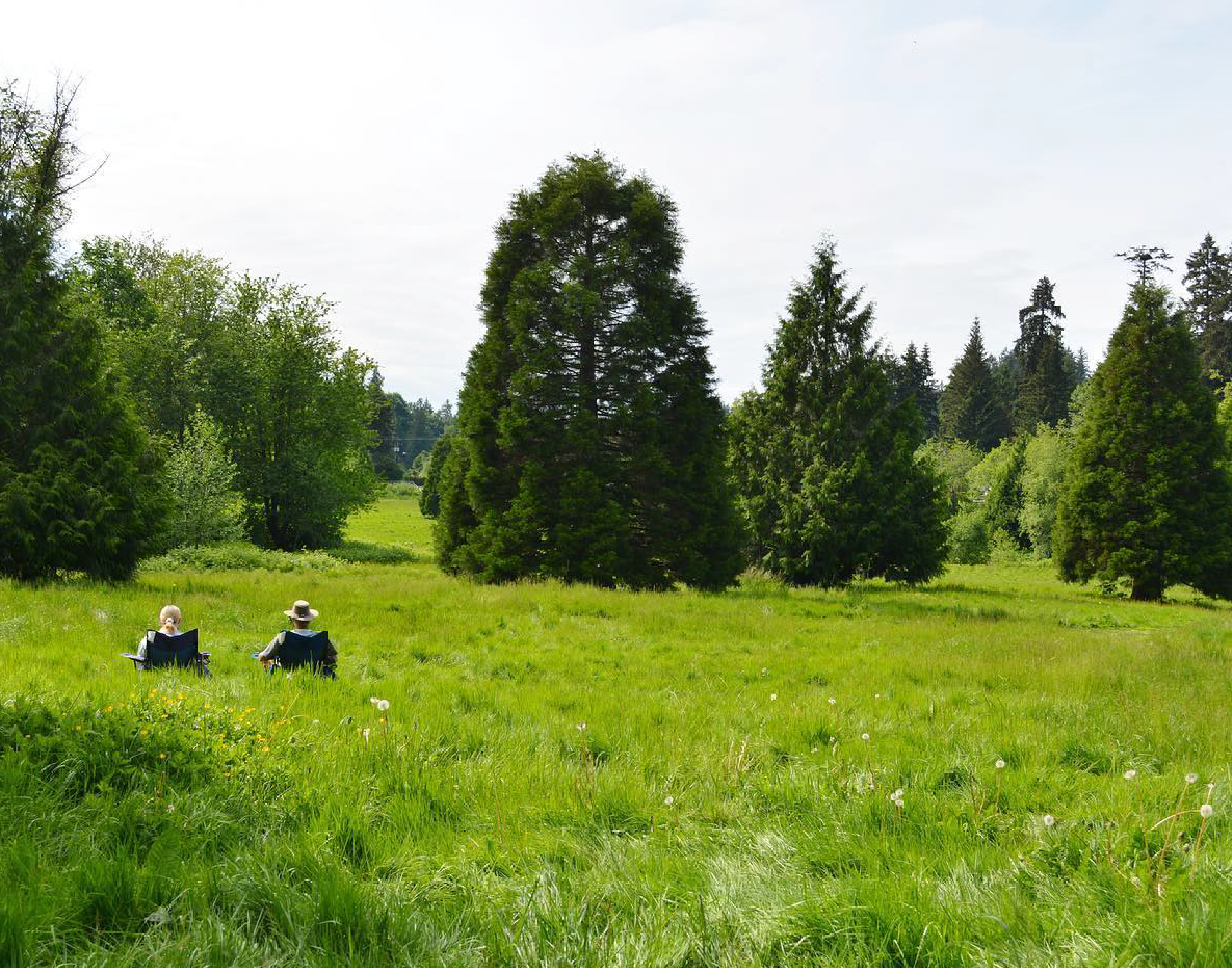 Two people sitting in Blyth park.